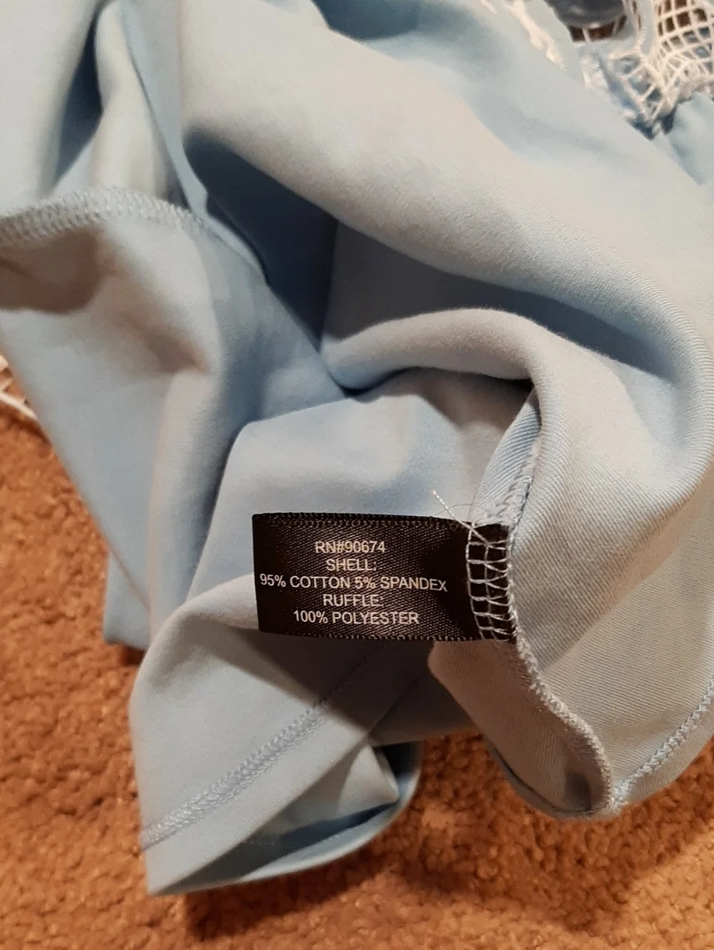 Boston Proper Blue and White Off-the-Shoulder Flowy Top (XS)